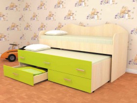 Кровать детская Нимфа двухместная 2.0 Венге/Дуб молочный в Шушенском - shushenskoe.katalogmebeli.com | фото 2