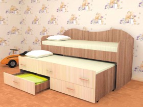 Кровать детская Нимфа двухместная 2.0 Венге/Дуб молочный в Шушенском - shushenskoe.katalogmebeli.com | фото 3