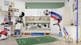 Детская комната Футбол ЧМ (Белый/Синий/корпус Клен) в Шушенском - shushenskoe.katalogmebeli.com | фото 7