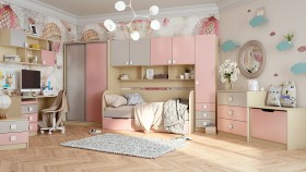 Детская комната Грэйси (Розовый/Серый/корпус Клен) в Шушенском - shushenskoe.katalogmebeli.com | фото 13