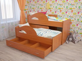 Кровать детская Радуга 1600 Млечный дуб/Венге в Шушенском - shushenskoe.katalogmebeli.com | фото 6