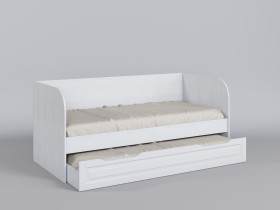 Диван-кровать Классика (Белый/корпус Выбеленное дерево) в Шушенском - shushenskoe.katalogmebeli.com | фото