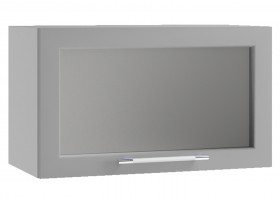 Гарда ПГС 600 шкаф верхний горизонтальный со стеклом (Белый патина/корпус Серый) в Шушенском - shushenskoe.katalogmebeli.com | фото