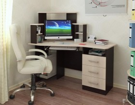 Компьютерный стол Каспер (венге/лоредо) в Шушенском - shushenskoe.katalogmebeli.com | фото