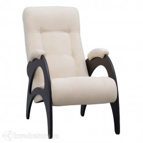 Кресло для отдыха Неаполь Модель 9 без лозы (Венге-эмаль/Ткань Ваниль Verona Vanilla) в Шушенском - shushenskoe.katalogmebeli.com | фото