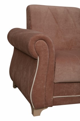 Кресло для отдыха "Порто" (велюр киви корица / микровельвет крем) в Шушенском - shushenskoe.katalogmebeli.com | фото 3