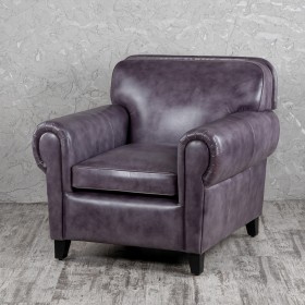 Кресло кожаное Элегант (Фиолетовый) в Шушенском - shushenskoe.katalogmebeli.com | фото 1