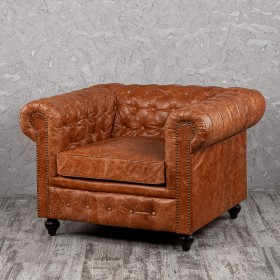 Кресло кожаное Лофт Честер (кожа буйвола) в Шушенском - shushenskoe.katalogmebeli.com | фото