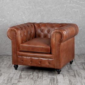 Кресло кожаное Лофт Честер (кожа) в Шушенском - shushenskoe.katalogmebeli.com | фото 1