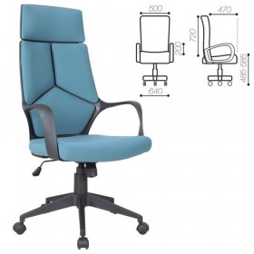 Кресло офисное BRABIX Prime EX-515 (голубая ткань) в Шушенском - shushenskoe.katalogmebeli.com | фото 1
