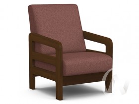 Кресло отдыха Вега-34 (орех лак/UNO BERRY) в Шушенском - shushenskoe.katalogmebeli.com | фото