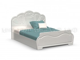 Кровать 1,4м Гармония (Белый/Белый глянец) в Шушенском - shushenskoe.katalogmebeli.com | фото