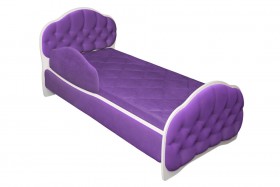 Кровать 160 Гармония 32 Фиолетовый (мягкий бортик) в Шушенском - shushenskoe.katalogmebeli.com | фото