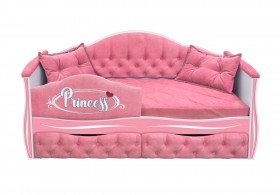Кровать 160 серии Иллюзия 2 ящика 36 Розовый (мягкий бортик/подушки) в Шушенском - shushenskoe.katalogmebeli.com | фото