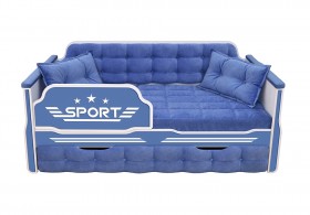 Кровать 170 серии Спорт 1 ящик 85 Синий (подушки) в Шушенском - shushenskoe.katalogmebeli.com | фото 1