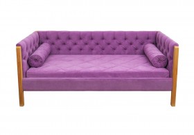 Кровать 180 серии Леди  32 Фиолетовый (подушка валик) в Шушенском - shushenskoe.katalogmebeli.com | фото