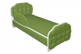 Кровать 190 Атлет Lux 76 Зелёный (мягкий бортик) в Шушенском - shushenskoe.katalogmebeli.com | фото