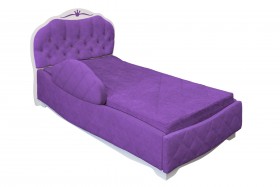Кровать 190 Гармония Lux 32 Фиолетовый (мягкий бортик) в Шушенском - shushenskoe.katalogmebeli.com | фото