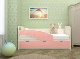 Кровать Бабочки 1,8м (Розовый металлик) в Шушенском - shushenskoe.katalogmebeli.com | фото