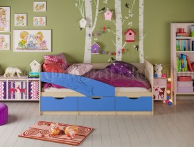 Кровать детская 1,6м Дельфин (Синий матовый) в Шушенском - shushenskoe.katalogmebeli.com | фото