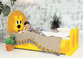 Кровать детская Лева 1.6 Желтый/Оранжевый в Шушенском - shushenskoe.katalogmebeli.com | фото 1