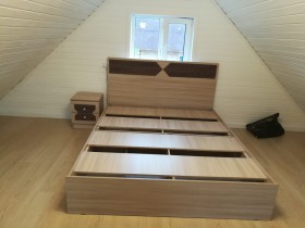 Кровать Николь 1.6 (Венге/Лиственница светлая) в Шушенском - shushenskoe.katalogmebeli.com | фото 2