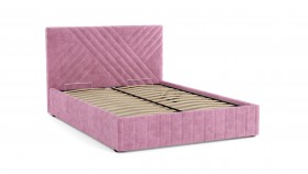 Кровать Гамма ш. 1400 (без основания для хранения) (велюр тенерифе розовый) в Шушенском - shushenskoe.katalogmebeli.com | фото 3