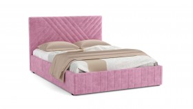Кровать Гамма ш. 1400 (с основанием для хранения) (велюр тенерифе розовый) в Шушенском - shushenskoe.katalogmebeli.com | фото