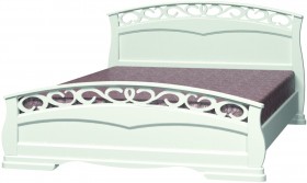 Кровать Грация-1 из массива сосны 1600*2000 Белый античный в Шушенском - shushenskoe.katalogmebeli.com | фото 5