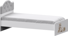 Кровать Каспер с мягкой спинкой и фотопечатью (800х1900) Белый в Шушенском - shushenskoe.katalogmebeli.com | фото