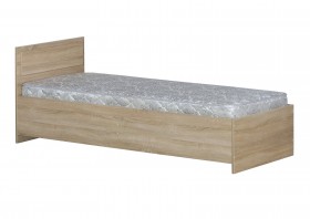 Кровать одинарная 800-2 без матраса (прямые спинки) Дуб Сонома в Шушенском - shushenskoe.katalogmebeli.com | фото