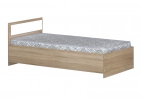 Кровать одинарная 900-2 без матраса (прямые спинки) Дуб Сонома в Шушенском - shushenskoe.katalogmebeli.com | фото 1