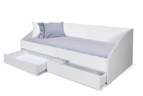Кровать одинарная "Фея - 3" (симметричная) New/(белый / белый / ДВПО: белый) в Шушенском - shushenskoe.katalogmebeli.com | фото 3