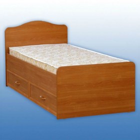 Кровать одинарная 800-2 без матраса (прямые спинки) Дуб Сонома в Шушенском - shushenskoe.katalogmebeli.com | фото 2