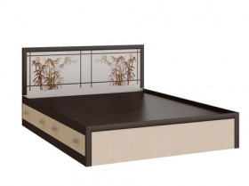 Кровать с ящиками 1,6м Мальта (Дуб венге/Дуб беленый) в Шушенском - shushenskoe.katalogmebeli.com | фото