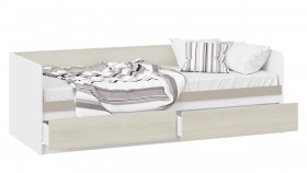 Кровать «Сканди» с 2 ящиками Дуб Гарден/Белый/Глиняный серый в Шушенском - shushenskoe.katalogmebeli.com | фото 2