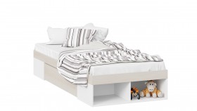 Кровать «Сканди» с ящиком Дуб Гарден/Белый в Шушенском - shushenskoe.katalogmebeli.com | фото 1
