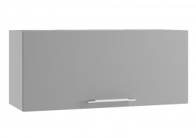 Монца ГВПГ 800 Шкаф верхний горизонтальный глубокий высокий (Белый софт/корпус Серый) в Шушенском - shushenskoe.katalogmebeli.com | фото
