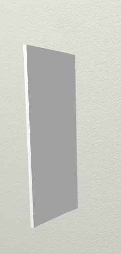 Панель торцевая П Капля (для шкафа верхнего) Белый в Шушенском - shushenskoe.katalogmebeli.com | фото