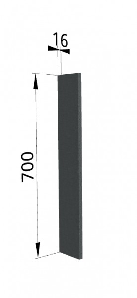 Панель торцевая ПТ 400 Квадро (для шкафа торцевого верхнего) Железо в Шушенском - shushenskoe.katalogmebeli.com | фото