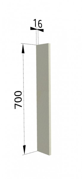 Панель торцевая ПТ 400 Квадро (для шкафа торцевого верхнего) Ваниль кожа в Шушенском - shushenskoe.katalogmebeli.com | фото