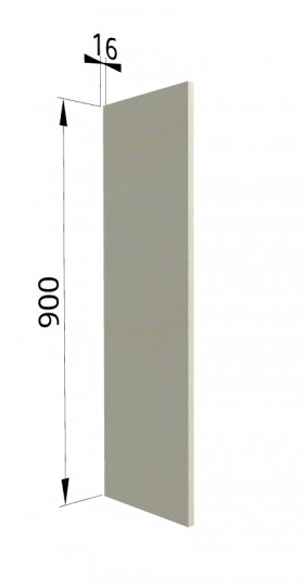 Панель торцевая ВП Квадро (для шкафа верхнего высокого) Ваниль кожа в Шушенском - shushenskoe.katalogmebeli.com | фото
