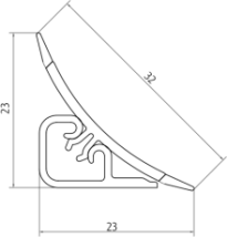 Плинтус LB-23, L=3000мм, черная сосна в Шушенском - shushenskoe.katalogmebeli.com | фото 2