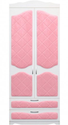 Шкаф 2-х створчатый с ящиками серии Иллюзия 36 Светло-розовый в Шушенском - shushenskoe.katalogmebeli.com | фото