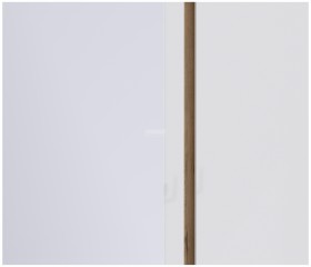 Веста СБ-2258 Шкаф 3х дверный с зеркалом Дуб Бунратти/Белый глянец в Шушенском - shushenskoe.katalogmebeli.com | фото 2