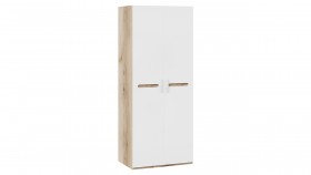 Шкаф для одежды с 2-мя дверями «Фьюжн» Дуб Делано/Белый глянец в Шушенском - shushenskoe.katalogmebeli.com | фото