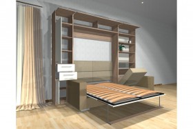 Шкаф-кровать с диваном Каролина в Шушенском - shushenskoe.katalogmebeli.com | фото 3