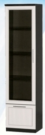 Шкаф средний с ящиком и стеклодверью ДЛЯ ГОСТИНОЙ ШСЯС-450 Венге/Дуб выбеленный в Шушенском - shushenskoe.katalogmebeli.com | фото