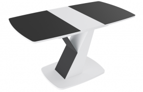 Стол обеденный «Гарда» Тип 1 (Белый/Стекло матовое черный графит) в Шушенском - shushenskoe.katalogmebeli.com | фото 5
