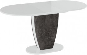 Стол обеденный «Монреаль» Тип 1 (Белый глянец/Моод темный) в Шушенском - shushenskoe.katalogmebeli.com | фото 2